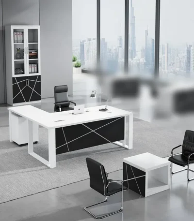 Pack Bureau 1m60 avec Rangement 2 Portes et Table Basse
