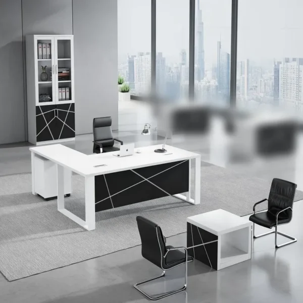 Pack Bureau 1m60 avec Rangement 2 Portes et Table Basse