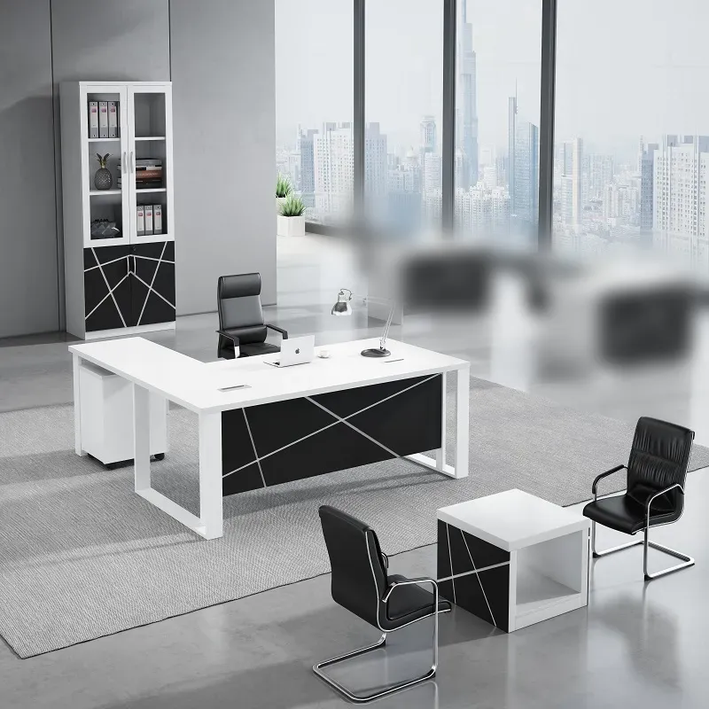 Pack Bureau 1m60 avec Rangement 2 Portes et Table Basse