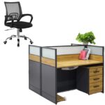 Station de Travail Deux Places Plus Fauteuil Orthopédique