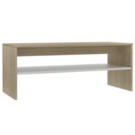 Table basse Blanc brillant 100 x 40 x 40 cm