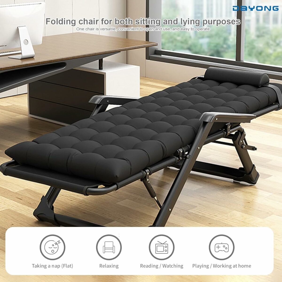 chaise longue pliante DAYONG inclinable jardin - Lenix Dakar Sénégal