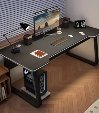 Grande table de bureau d’ordinateur moderne avec plateau bois – 120 cm - Lenix - Dakar Sénégal